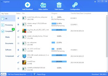 برنامه مدیریت دانلود EagleGet 1.1.0.4