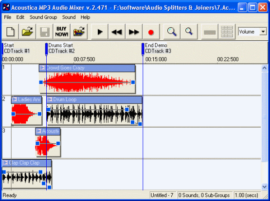برنامه ضبط و میکس صدا Acoustica MP3 Audio Mixer