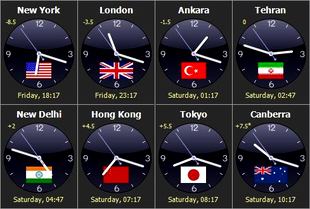 مشاهده ساعت شهرهای جهان Sharp World Clock