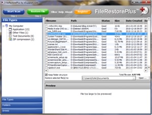بازیابی فایلهای پاک شده FileRestorePlus