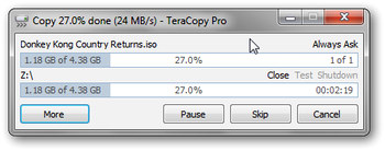 افزایش سرعت کپی فایلها TeraCopy قابلیت resume