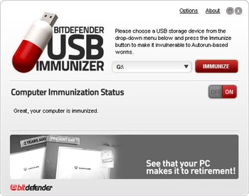محافظت دربرابر ویروس اتوران BitDefender USB Immunizer
