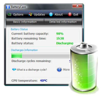 استفاده بهینه و صرفه جویی شارژ باطری لپ تاپ BatteryCare