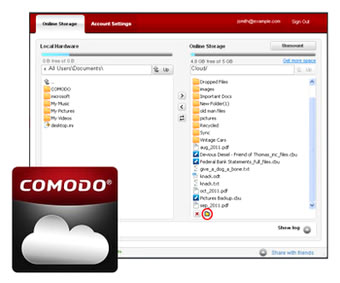 5 گیگابایت فضای رایگان کومودو کلود Comodo Cloud Storage